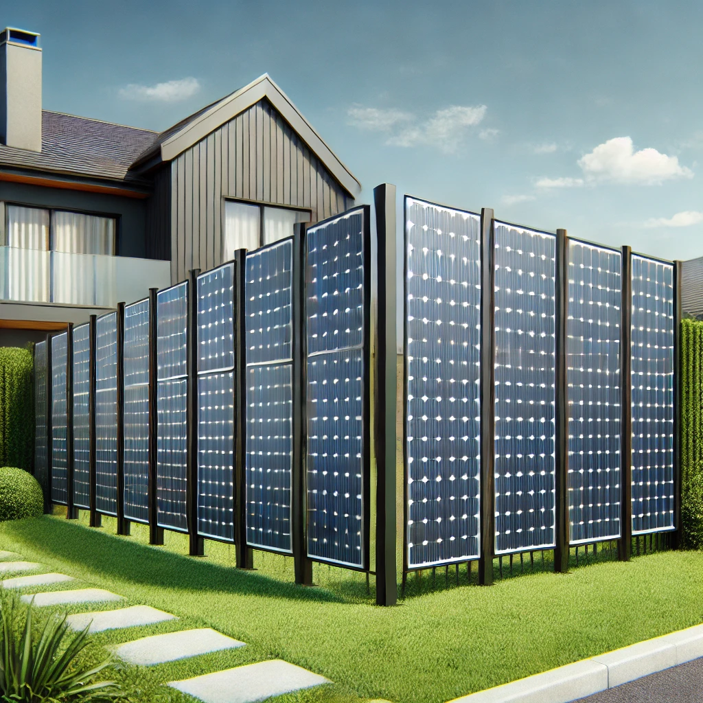 Płot z paneli fotowoltaicznych
