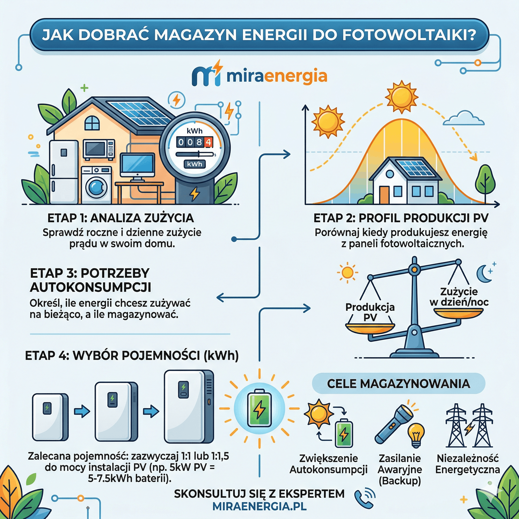 Jak dobrać magazyn energii do&nbsp;fotowoltaiki