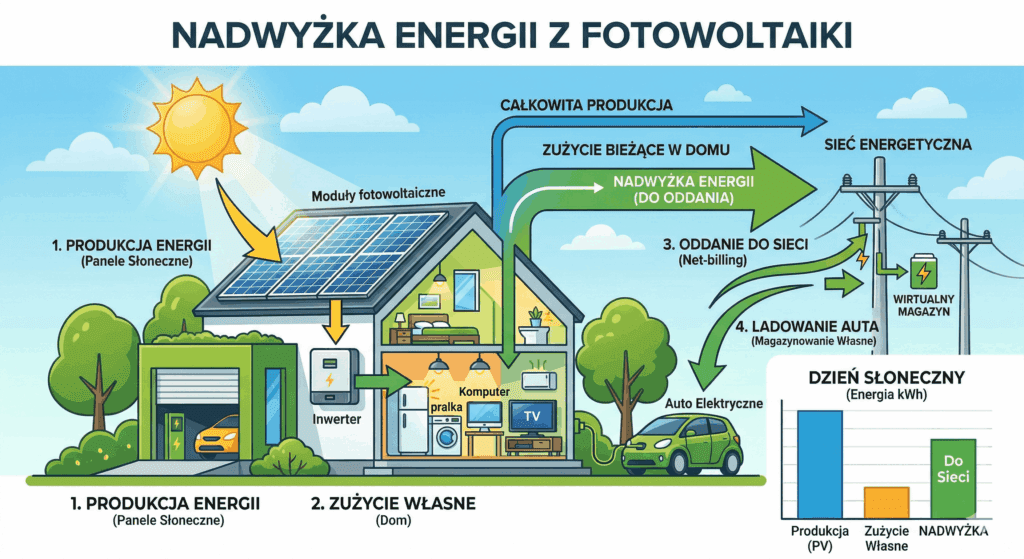 nadwyżka energii z fotowoltaiki